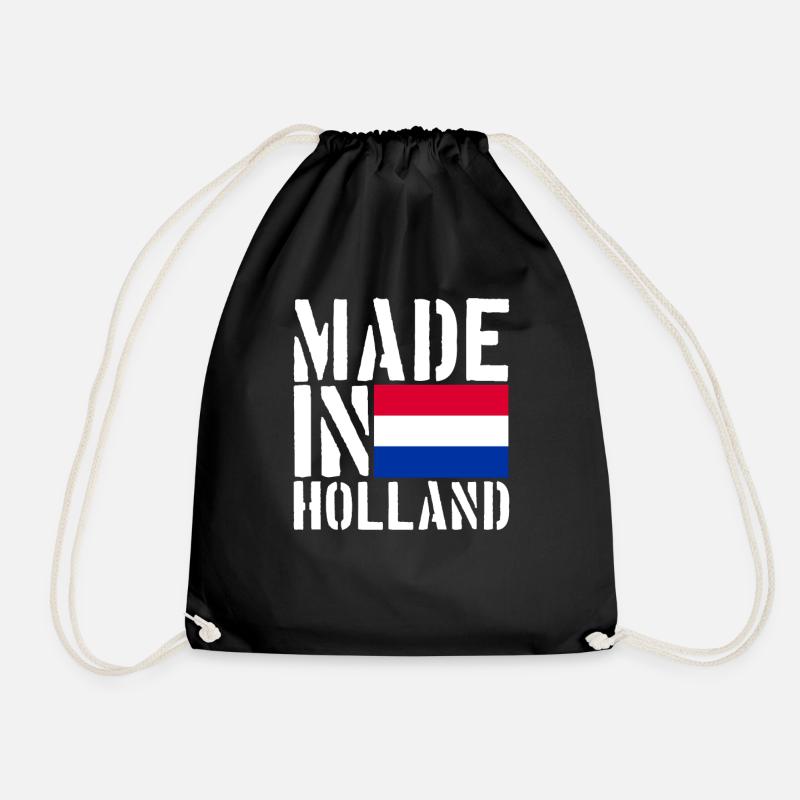 Holland Holländer Lustiger Spruch - Turnbeutel - Schwarz