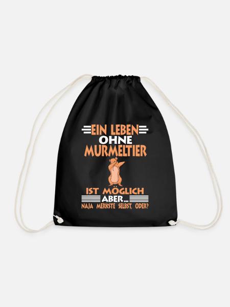 Nagetier Dabbing Murmeltier - Turnbeutel - Schwarz