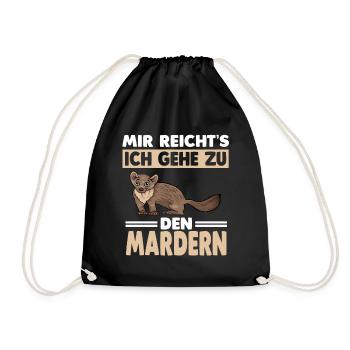 Marder - Turnbeutel - Schwarz - Vorne