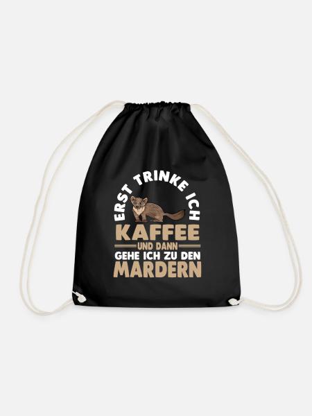 Kaffee Marder - Turnbeutel - Schwarz