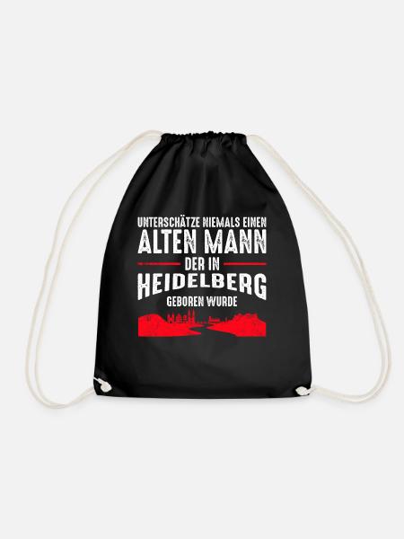 Heidelberg | Lustiges alte Männer Sprüche Geschenk - Turnbeutel - Schwarz
