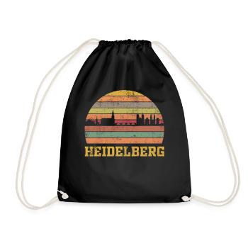 Heidelberg Retro - Turnbeutel - Schwarz - Vorne