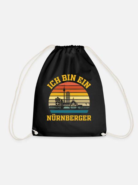 Nürnberg | Ich bin ein Nürnberger - Turnbeutel - Schwarz