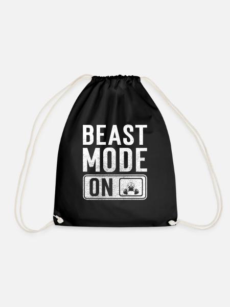 Bodybuilder Geschenk Beast Mode on - Turnbeutel - Schwarz