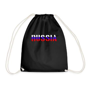 Drapeau de lettrage de la Russie - Sac de sport léger - noir - Devant