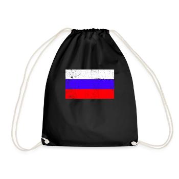 Drapeau de la Russie Vintage - Sac de sport léger - noir - Devant