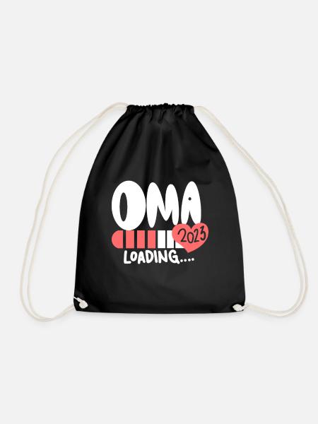 Oma 2023 - Werdende Oma 2023 - Turnbeutel - Schwarz