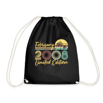 February 2008 Limited Edition - Drawstring Bag - black - Front