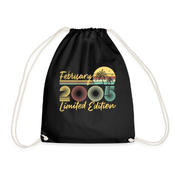 February 2005 Limited Edition - Drawstring Bag - black - Front