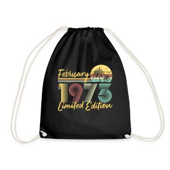 February 1973 Limited Edition - Drawstring Bag - black - Front