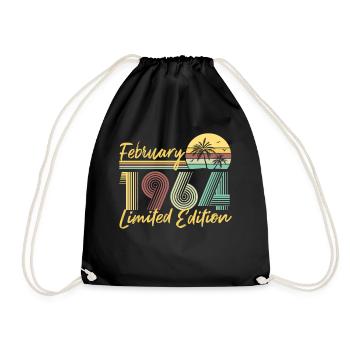 February 1964 Limited Edition - Drawstring Bag - black - Front
