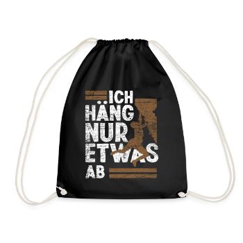 Ich Häng Nur Etwas Ab Bouldern - Turnbeutel - Schwarz - Vorne