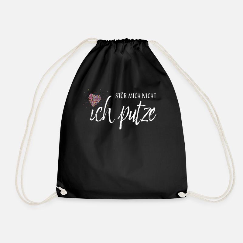 Putzen Putzfrau Reinigungskraft Geschenk - Turnbeutel - Schwarz