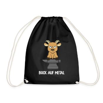 Bock Auf Metal - Turnbeutel - Schwarz - Vorne