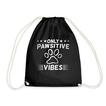 Funny Dog Dog Saying - Drawstring Bag - black - Front