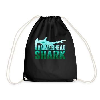 Hammerhead Shark Shark Shark - Drawstring Bag - black - Front