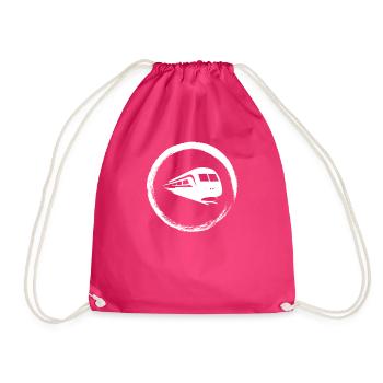 White Subway - Drawstring Bag - fuchsia - Front