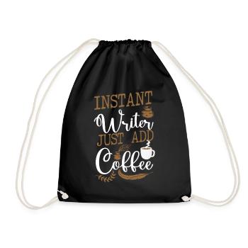 Écrire un roman de café Écrivain & - Sac de sport léger - noir - Devant