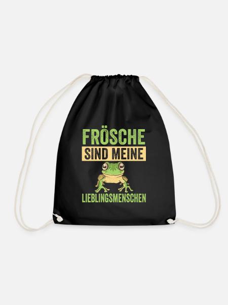 Frösche Frosch - Turnbeutel - Schwarz
