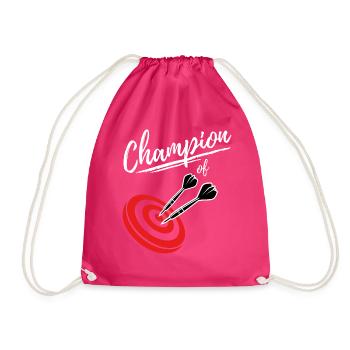 Champion of Darts - Joueur de fléchettes cool - Sac de sport léger - fuchsia - Devant