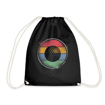 Golf Ball Golf - Drawstring Bag - black - Front