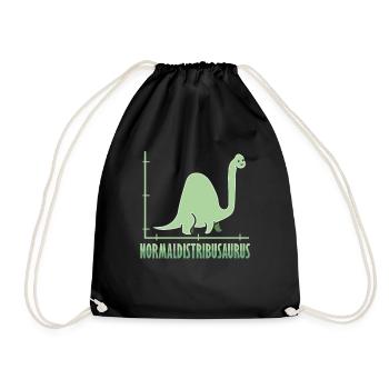 Dinosaurier Mathe Pythagoras Mathematiker - Turnbeutel - Schwarz - Vorne