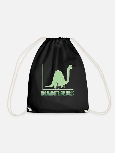 Dinosaurier Mathe Pythagoras Mathematiker - Turnbeutel - Schwarz