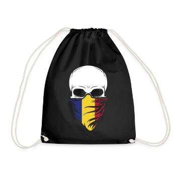 Dia De Los Muertos - Romania Skull - Turnbeutel - Schwarz - Vorne