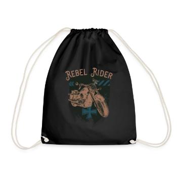 Rebel Rider Moto Vintage Rocker Motard - Sac de sport léger - noir - Devant