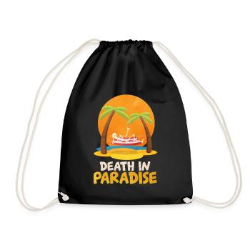 Vacances amusantes à la plage des squelettes de la mort au paradis - Sac de sport léger - noir - Devant