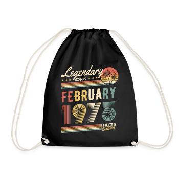 Limited Edition February 1973 - Drawstring Bag - black - Front