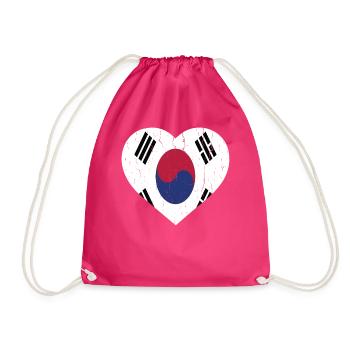 SOUTH KOREA - Drawstring Bag - fuchsia - Front