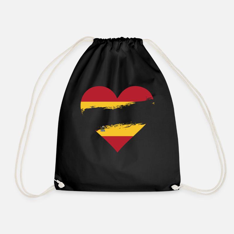 SPAIN HEART spain coeur - Drawstring Bag - black