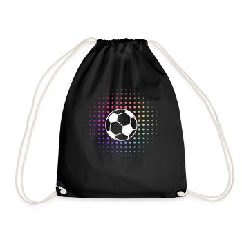 cooles Fußball Logo - Turnbeutel - Schwarz - Vorne