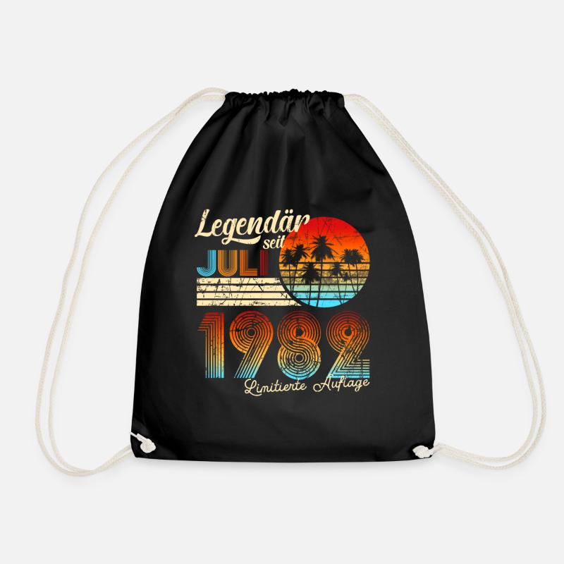 40. Geburtstag Mann 40 Legendär Seit Juli 1982 - Turnbeutel - Schwarz
