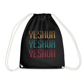 Jesus - Yeshua - Drawstring Bag - black - Front