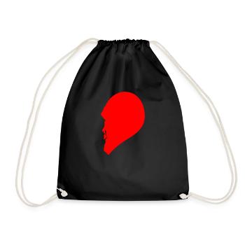 Herz Hälfte Pärchen Couple Geschenk - Turnbeutel - Schwarz - Vorne