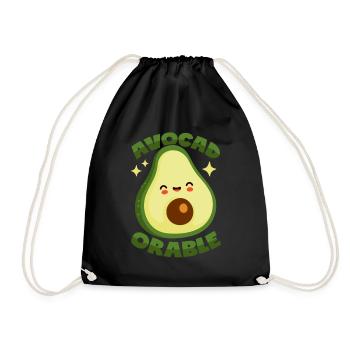 Avocado Wortspiel - Turnbeutel - Schwarz - Vorne