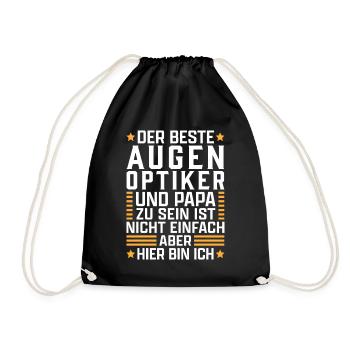 Bester Augenoptiker Papa Optometrist Optiker - Turnbeutel - Schwarz - Vorne
