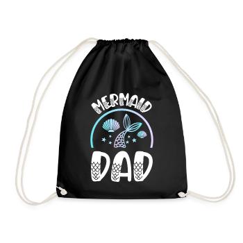 Mermaid Dad for a Mermaid Bride - Drawstring Bag - black - Front