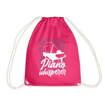 Professeur de piano Pianiste Notes de musique - Sac de sport léger - fuchsia - Devant