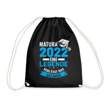 Witzige Matura 2022 Geschenkidee - Turnbeutel - Schwarz - Vorne