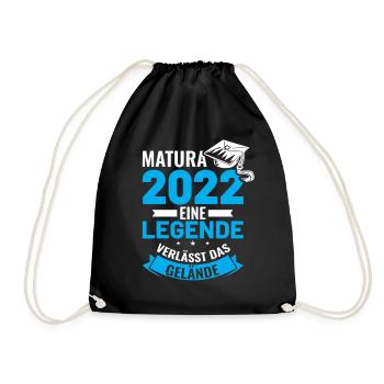 Matura Abschluss 2022 Matura 2022 Abschlussklasse - Turnbeutel - Schwarz - Vorne