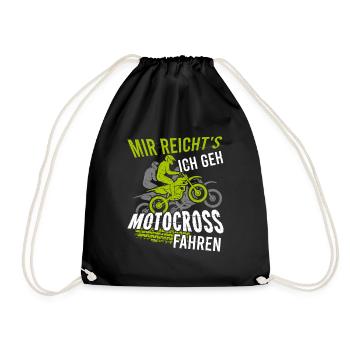 Mir Reichts Ich Geh Motocross Fahren - Turnbeutel - Schwarz - Vorne