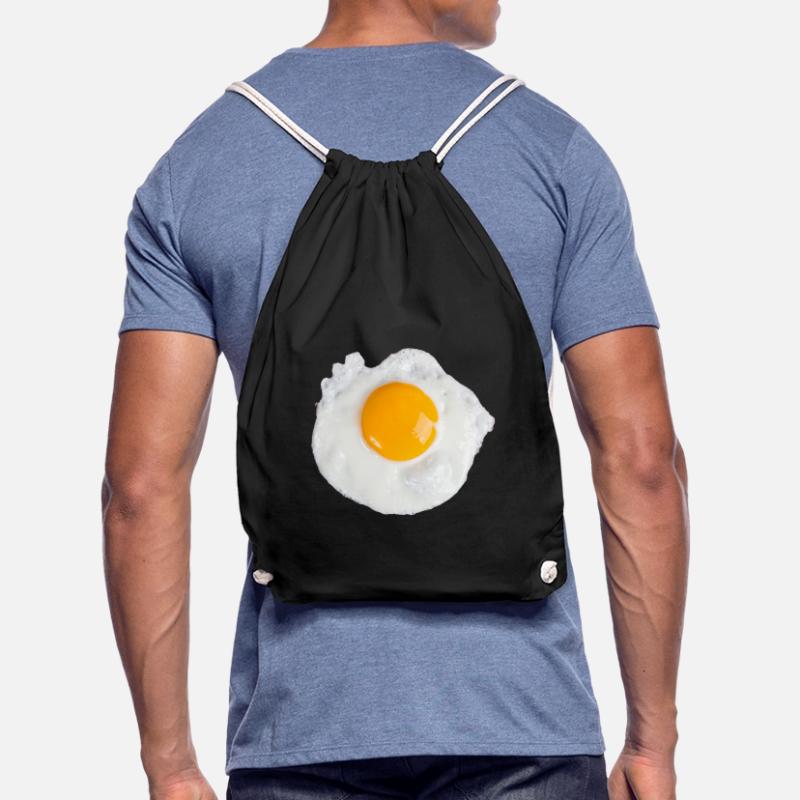 Egg Fried Egg Scrambled Eggs Breakfast Egg for Toast Drawstring Bag