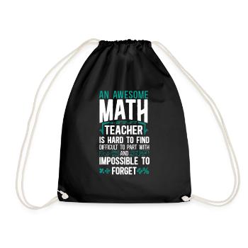 Math Teacher Nerd Student An - Drawstring Bag - black - Front