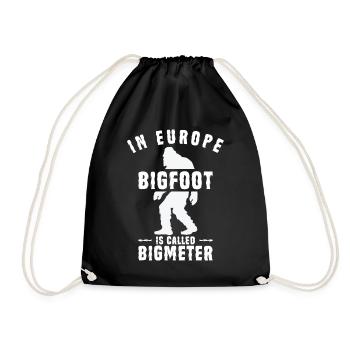 Bigfoot Sasquatch Yeti - Turnbeutel - Schwarz - Vorne