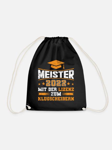 Meister 2022 mit der Lizenz zum klugscheißern - Turnbeutel - Schwarz