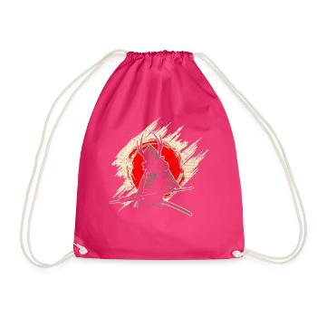 Samurai - Drawstring Bag - fuchsia - Front