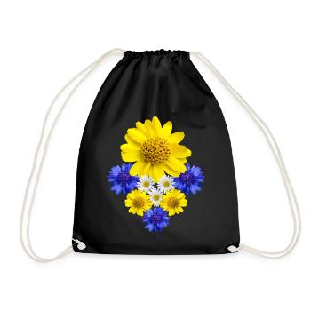 Fleur Fleur florale Fleur vigne bouquet floral - Sac de sport léger - noir - Devant